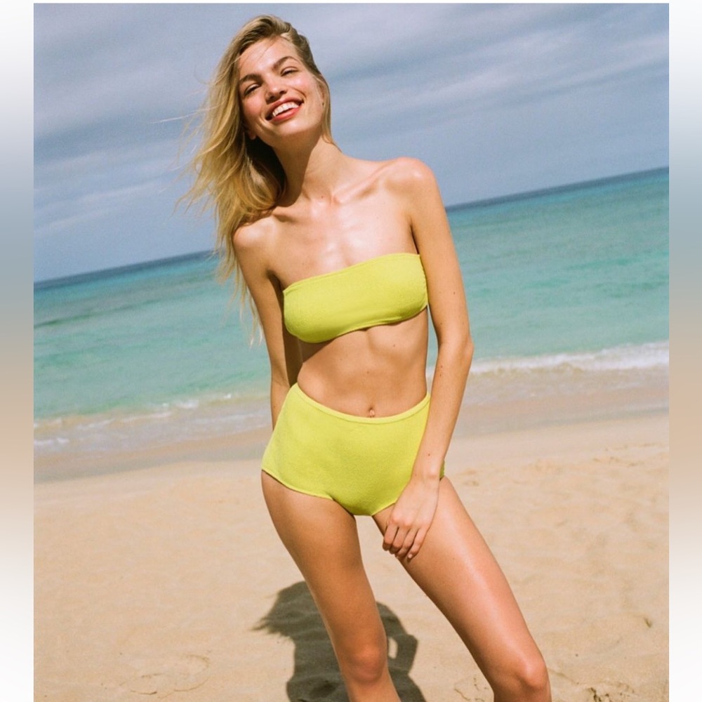 Solid & Striped Two Piece Bathing Suit